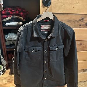 Iron and Resin Bull Mission shirt in charcoal.